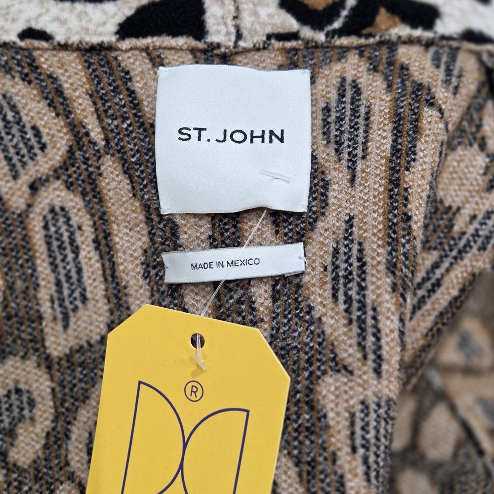 St. John Margay Leopard Print Jacket Womens, Couture, New With Tags - Picture 9 of 10